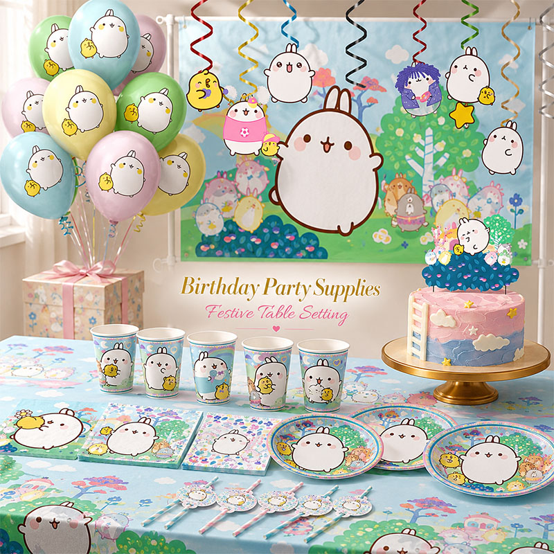 Confetti Balloon Set - 몰랑 만화 테마 파티 용품 일회용
