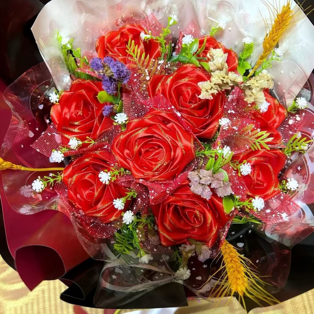 Wedding Package Gold - 고급 금색 테두리 리본, 4cm, 전문적인