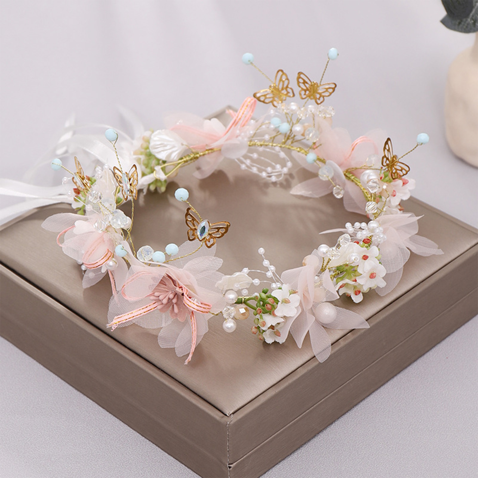 Wedding Arch Flower - 여성 소녀 꽃 머리띠 신부 나비