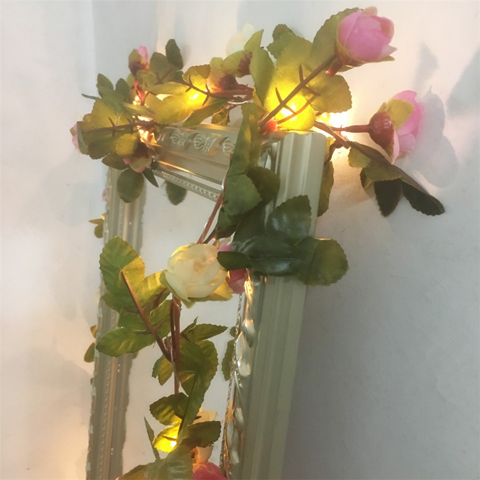 다찬 핸드메이드 2.2M 25 LED 핑크 장미 꽃 화 - Wedding Arch Flower 리뷰 및 가격