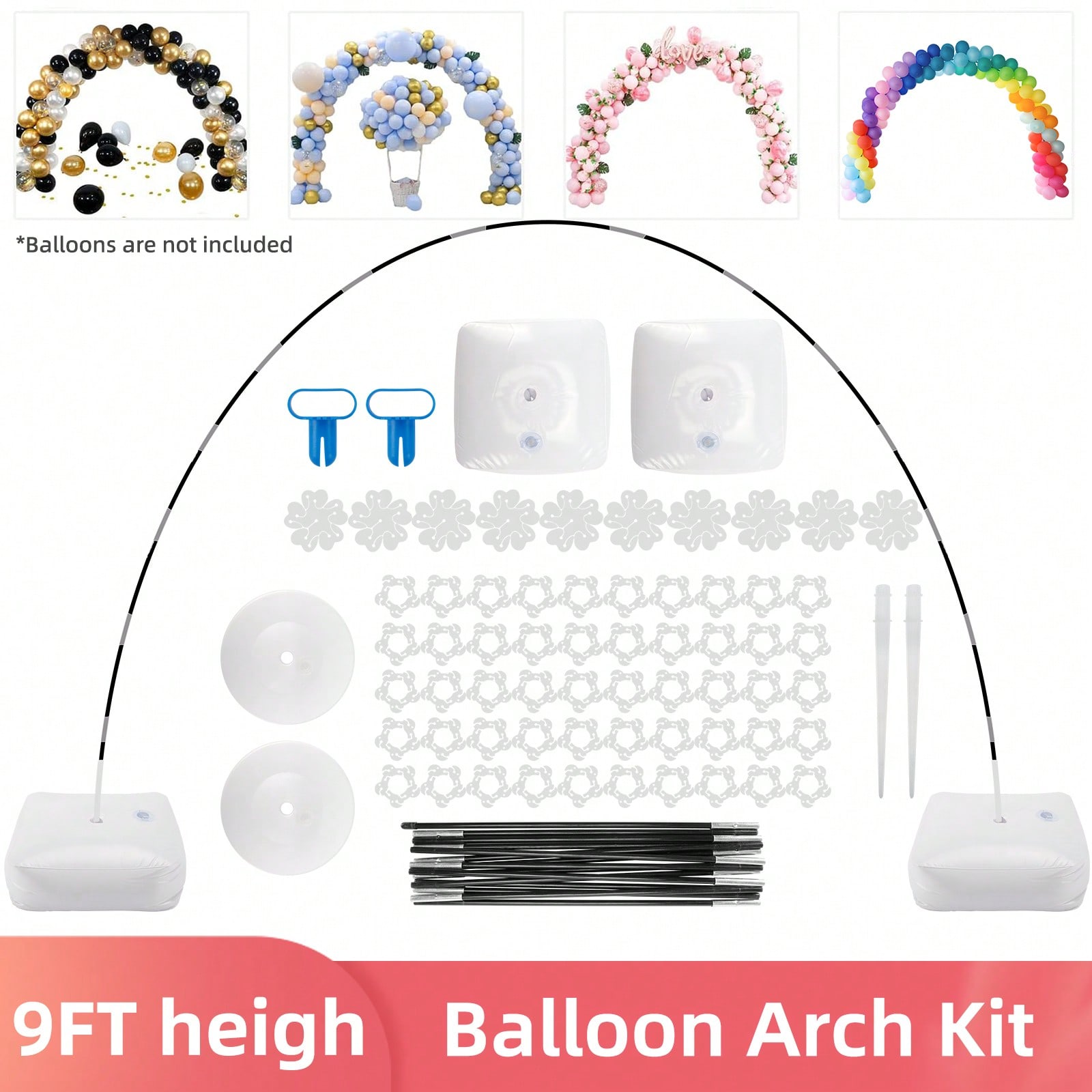 1세트 풍선 아치 스탠드 키트, 120인치 폭 조절 가 - Wedding Supply Kit 리뷰 및 가격