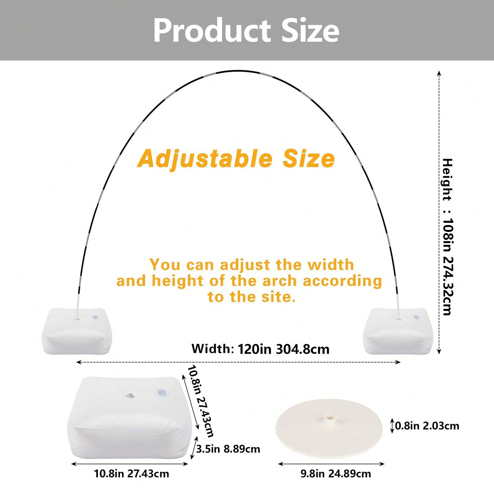 1세트 풍선 아치 스탠드 키트, 120인치 폭 조절 가 - Wedding Supply Kit 리뷰 및 가격