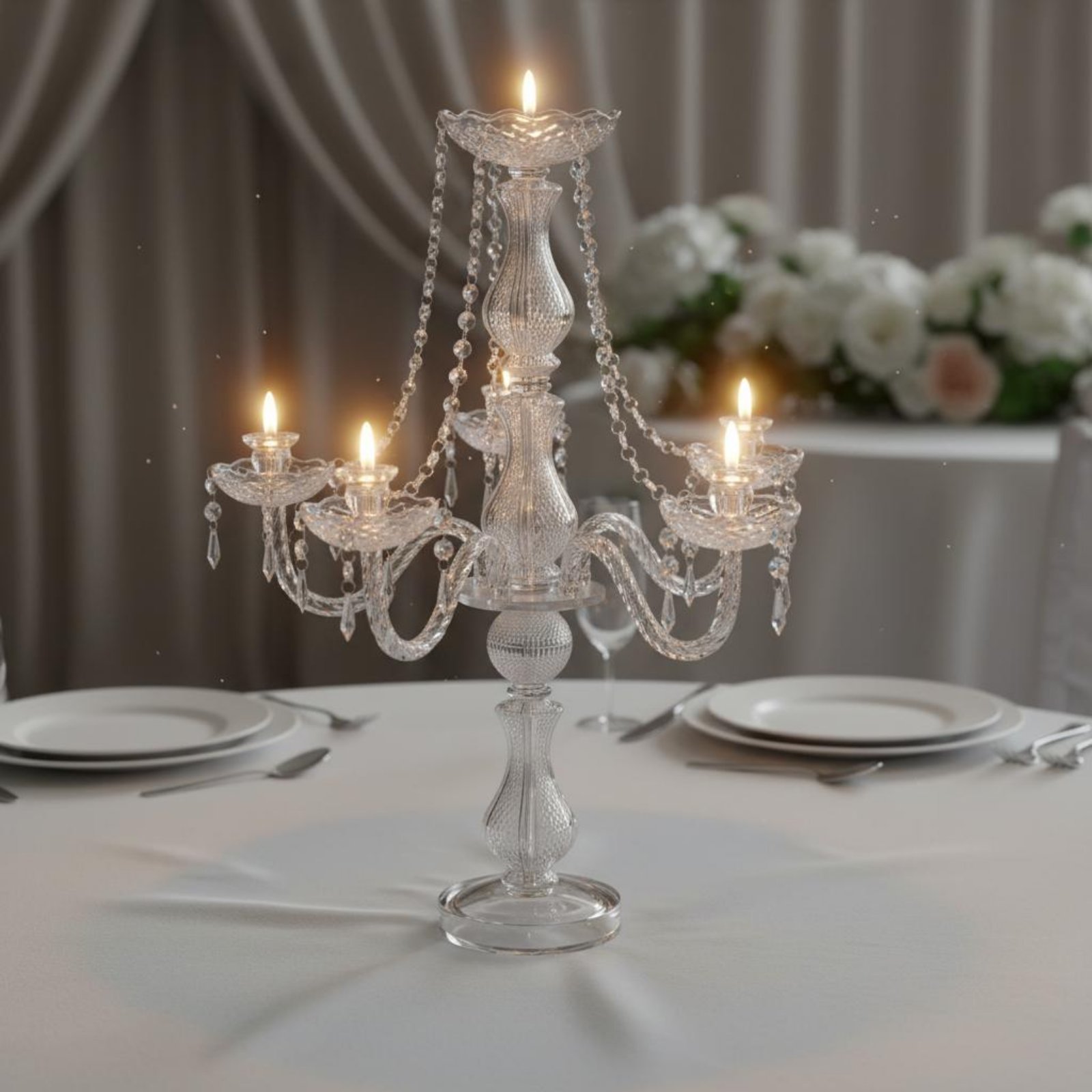 크리스탈 캔들라브라 우아한 웨딩 캔들라브라 크리스탈 캔 - Unity Candle Set 리뷰 및 가격
