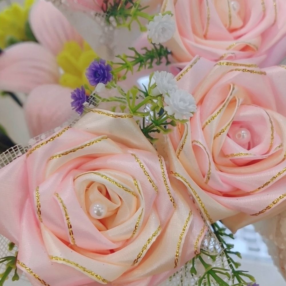 고급 금색 테두리 리본, 4cm, 전문적인 꽃 포장,  - Wedding Package Gold 리뷰 및 가격