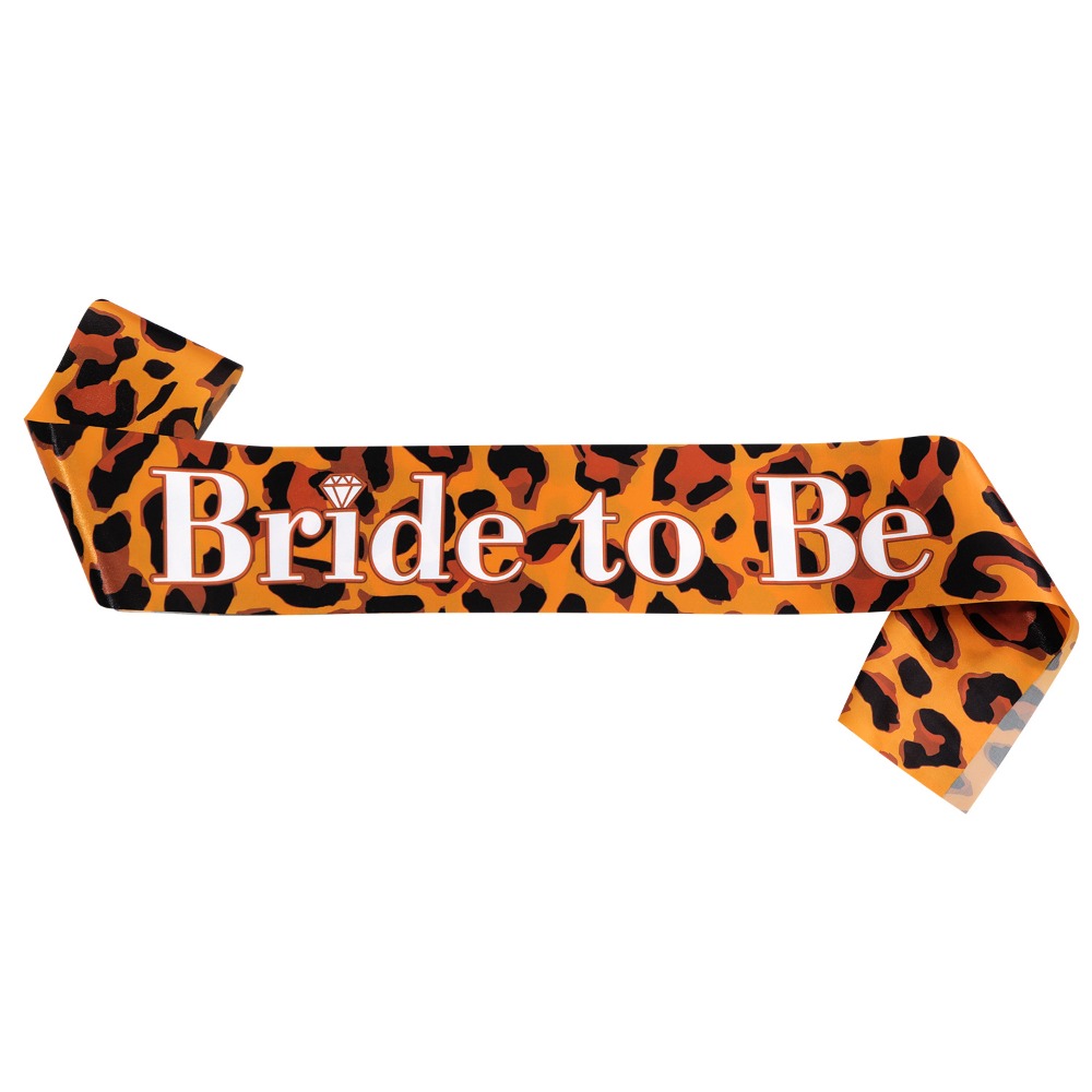 1피스 브라이드 투 비 새시 레오파드 프린트 소녀들을  - Bride Tribe Sash 리뷰 및 가격
