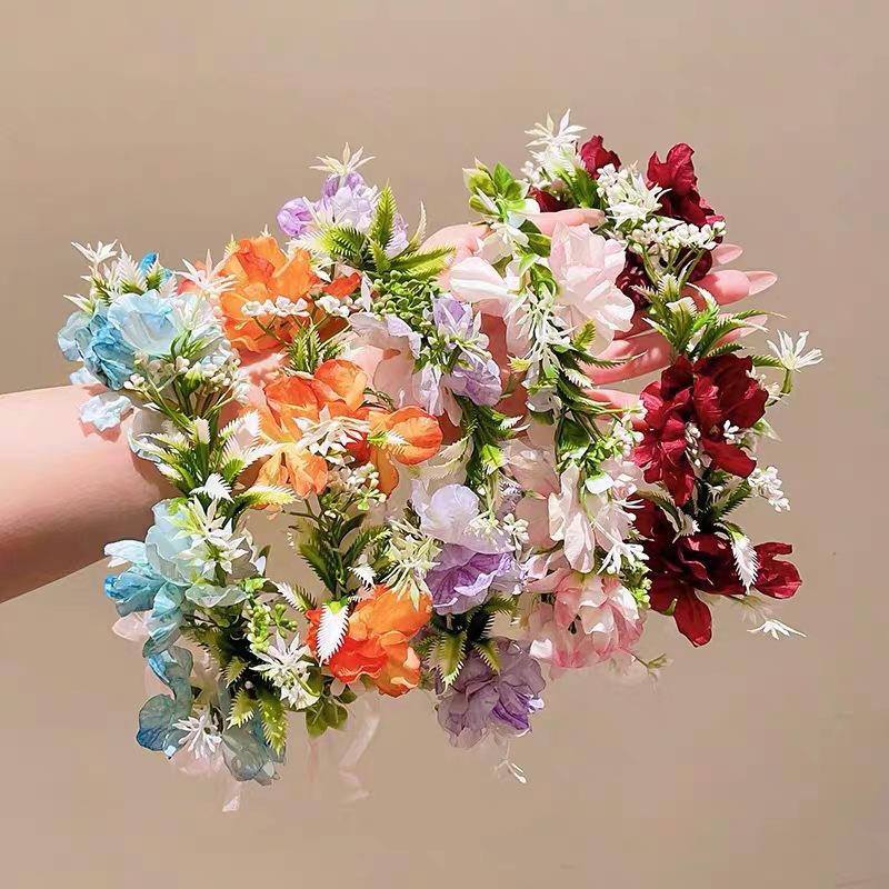 꽃 화환 머리띠 소녀 보헤미아 화환 머리 장식 달콤한  - Wedding Arch Flower 리뷰 및 가격