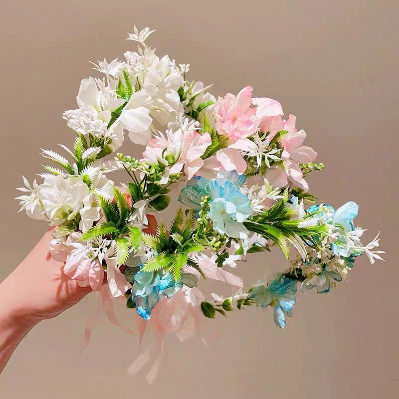 꽃 화환 머리띠 소녀 보헤미아 화환 머리 장식 달콤한  - Wedding Arch Flower 리뷰 및 가격