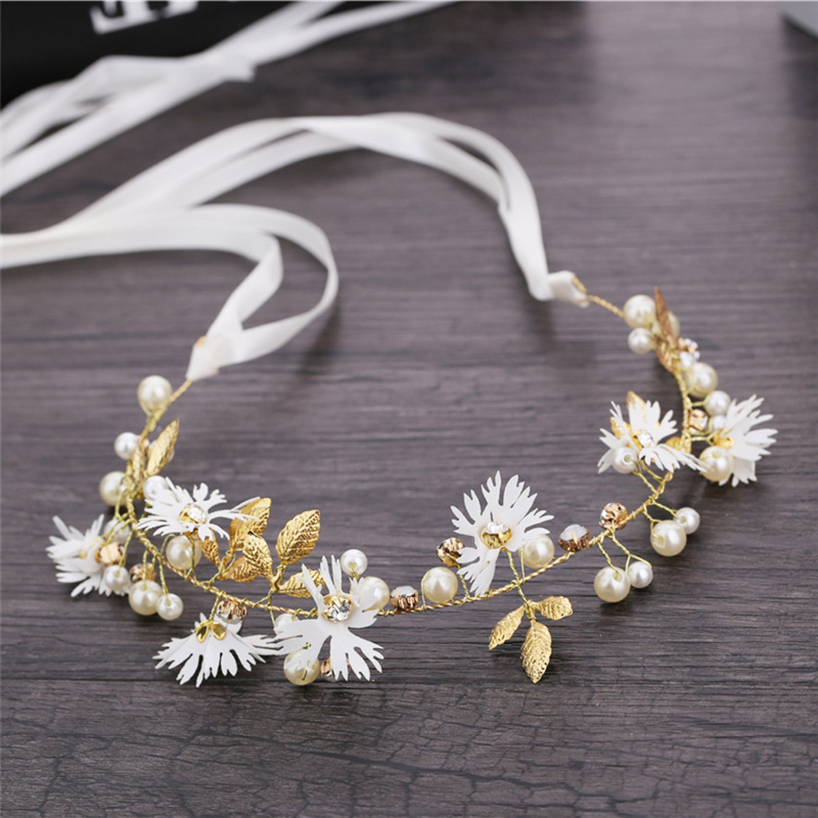 우아한 소녀들 신부 머리띠 모조 진주 왕관 소녀들 신부 - Wedding Arch Flower 리뷰 및 가격